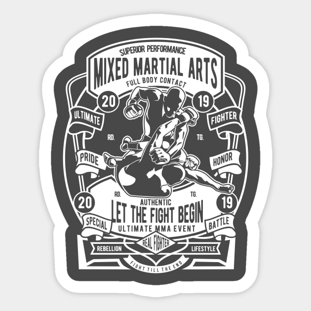 Mixed Martial Arts Sticker by Genuine Vintage